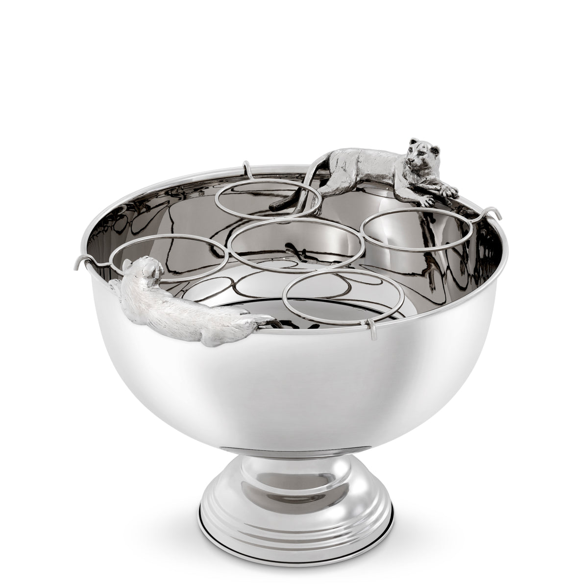 Lugano Nickel Champagne Cooler side view