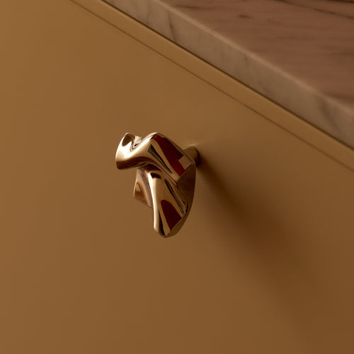 Fold Brass Cabinet Knob — lifestyle kitchen