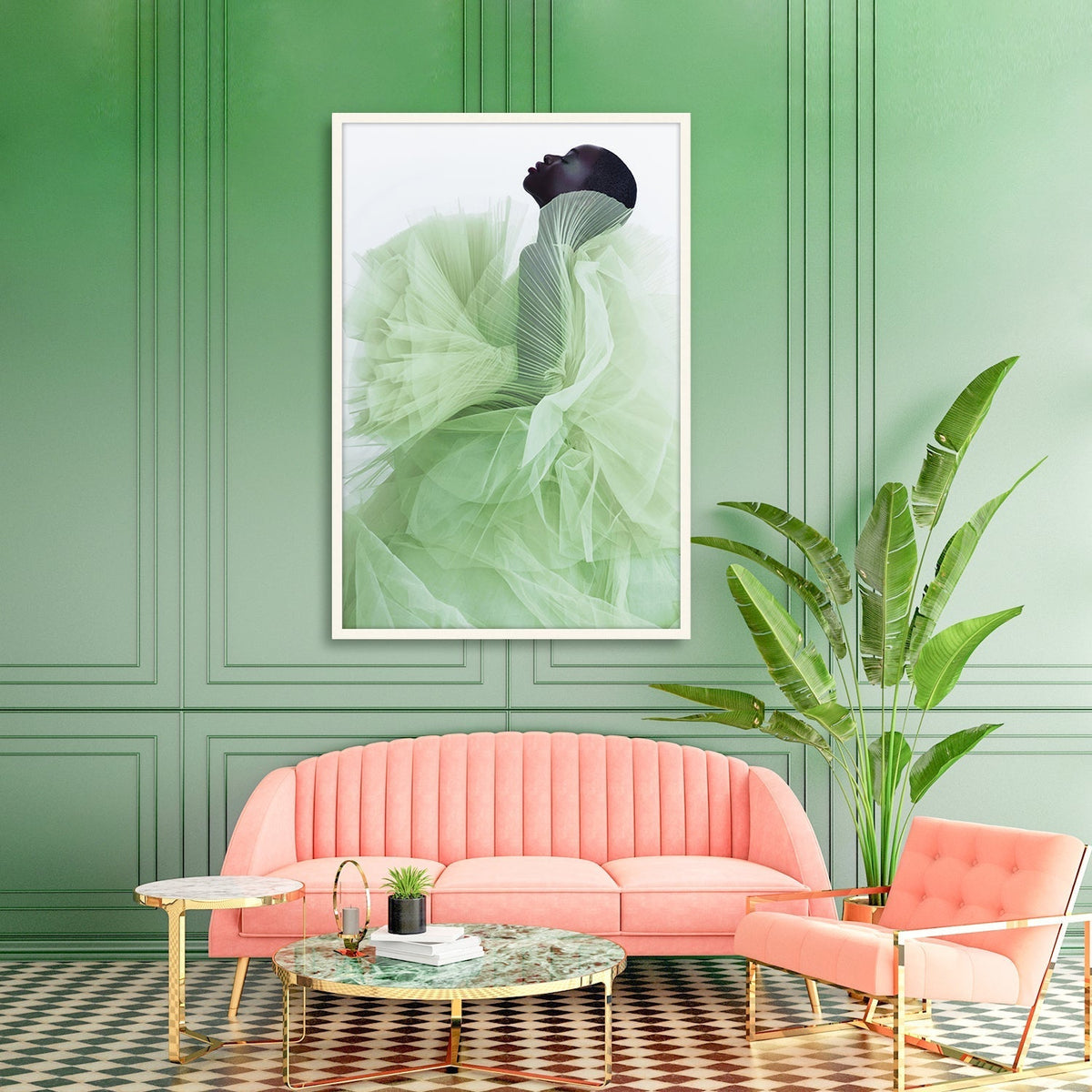 Liquid Drift fine art photograph in room setting
