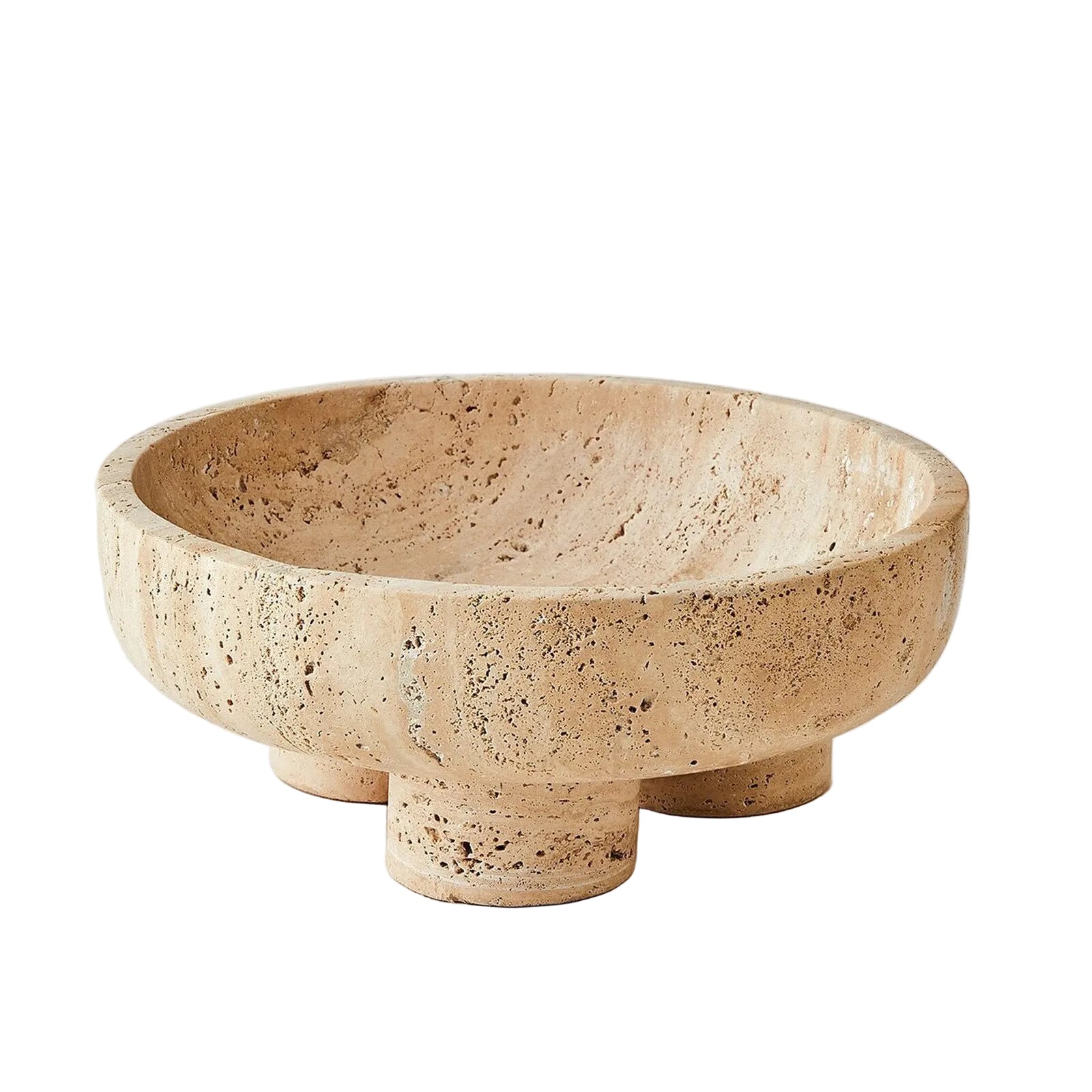 Abbey Travertine Bowl low profile
