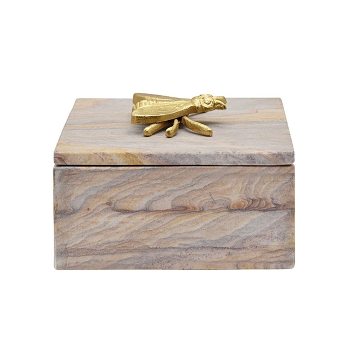 Apiary Marble Box with brass bee top