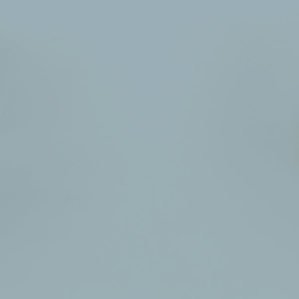 Light blue lacquered finish detail of six-drawer chest with rounded corners and polished brass beetle knobs, ideal for modern, palm springs inspired interiors.