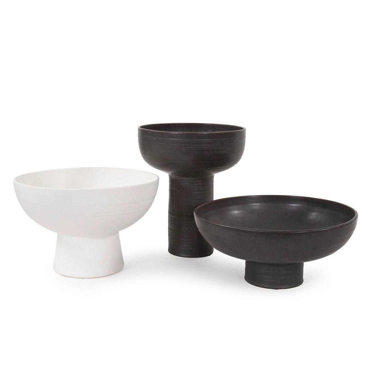 Chalk Ceramic Bowl styled with fruit