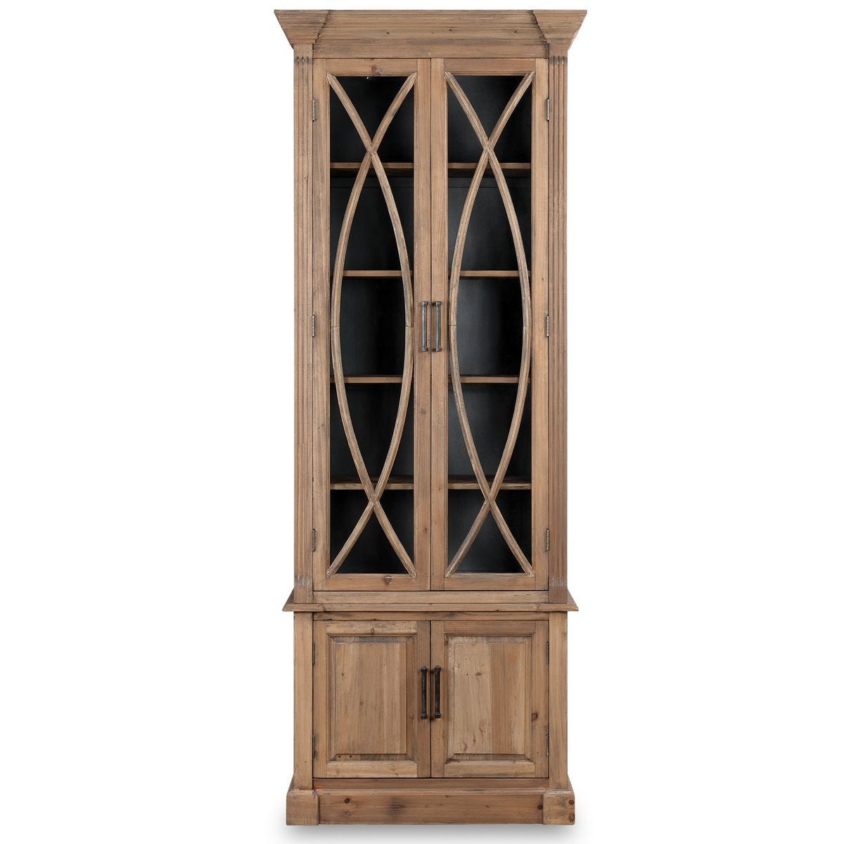 Ellery Weathered Oak Display Cabinet — by Rachel Blindauer