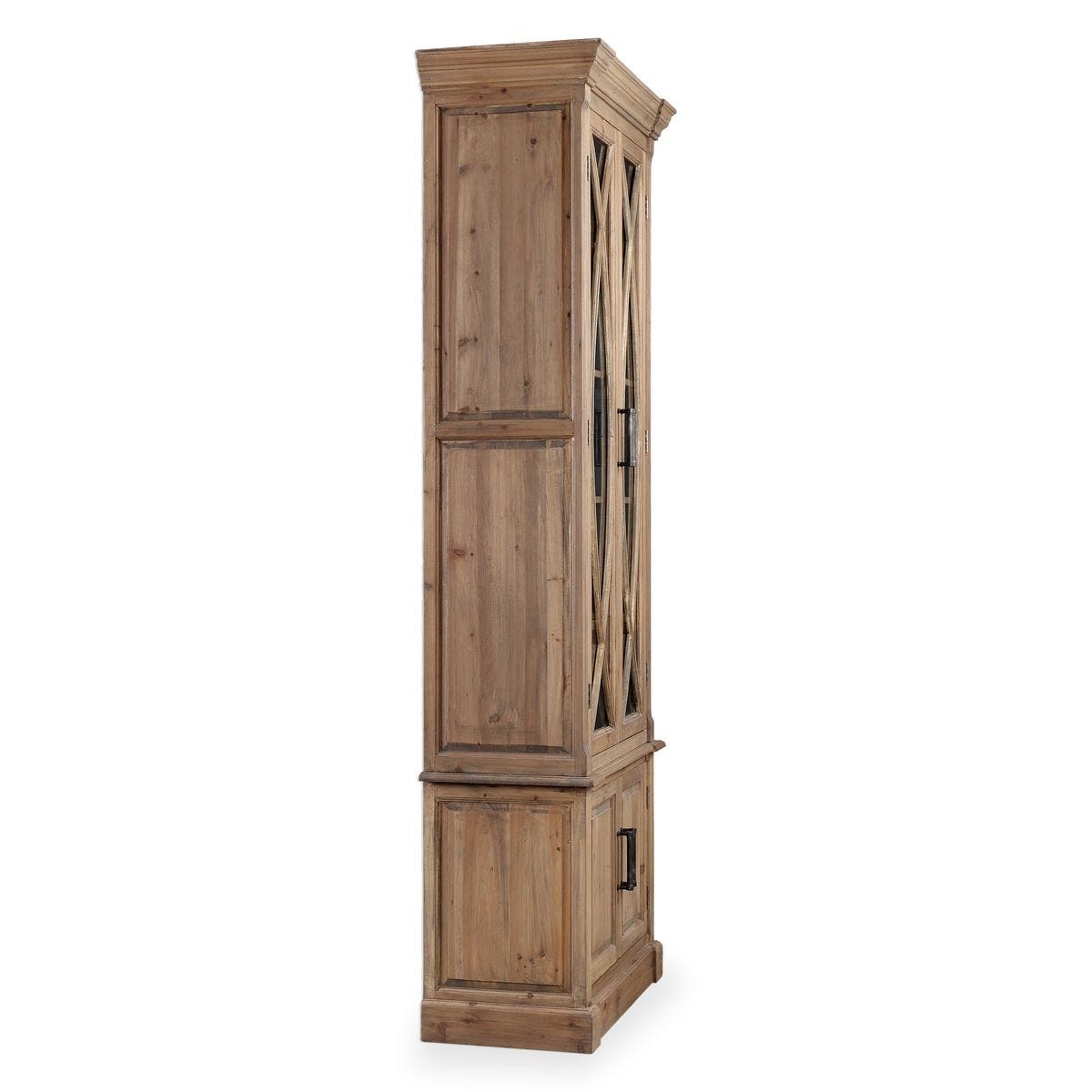 Ellery Weathered Oak Display Cabinet — by Rachel Blindauer