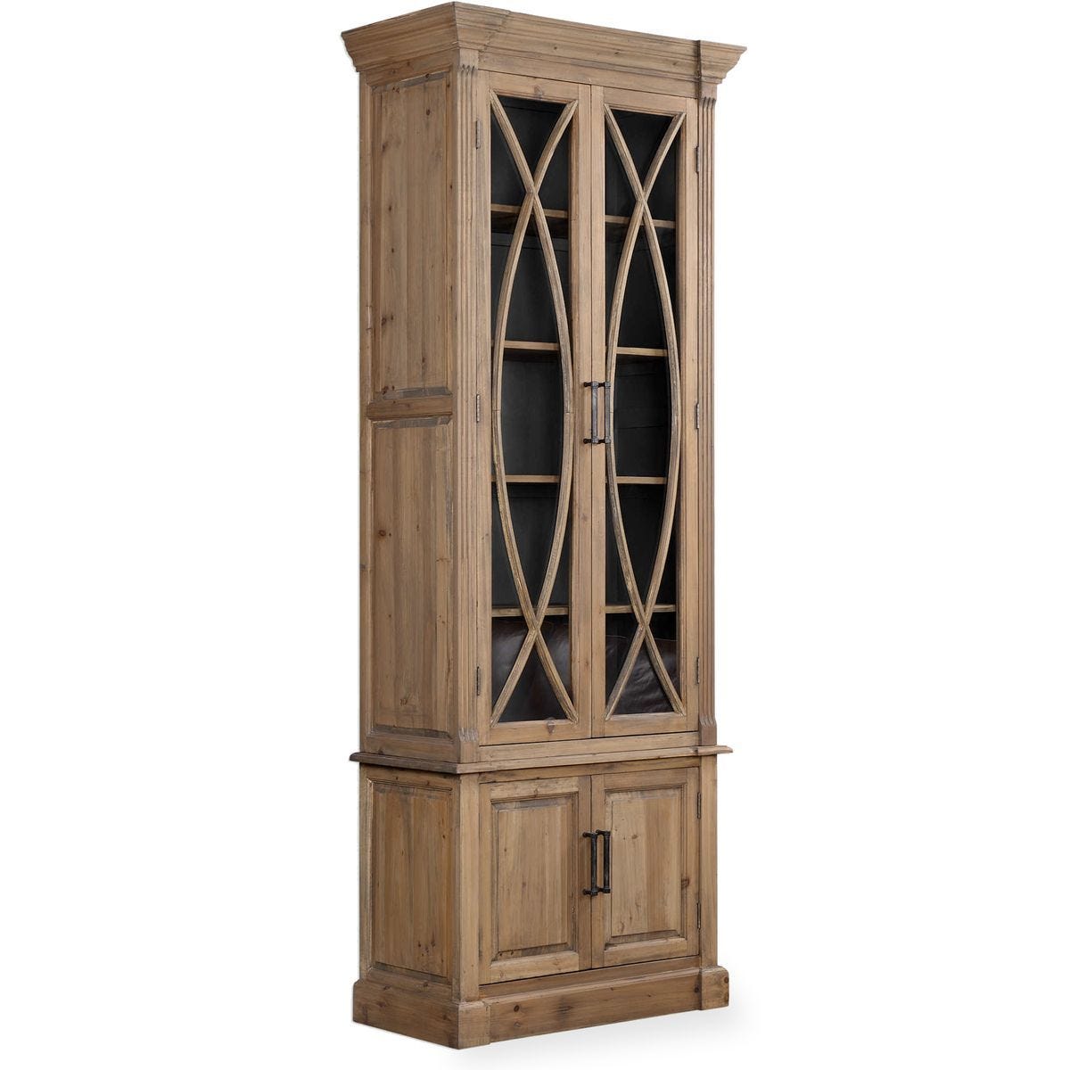 Ellery Weathered Oak Display Cabinet — by Rachel Blindauer