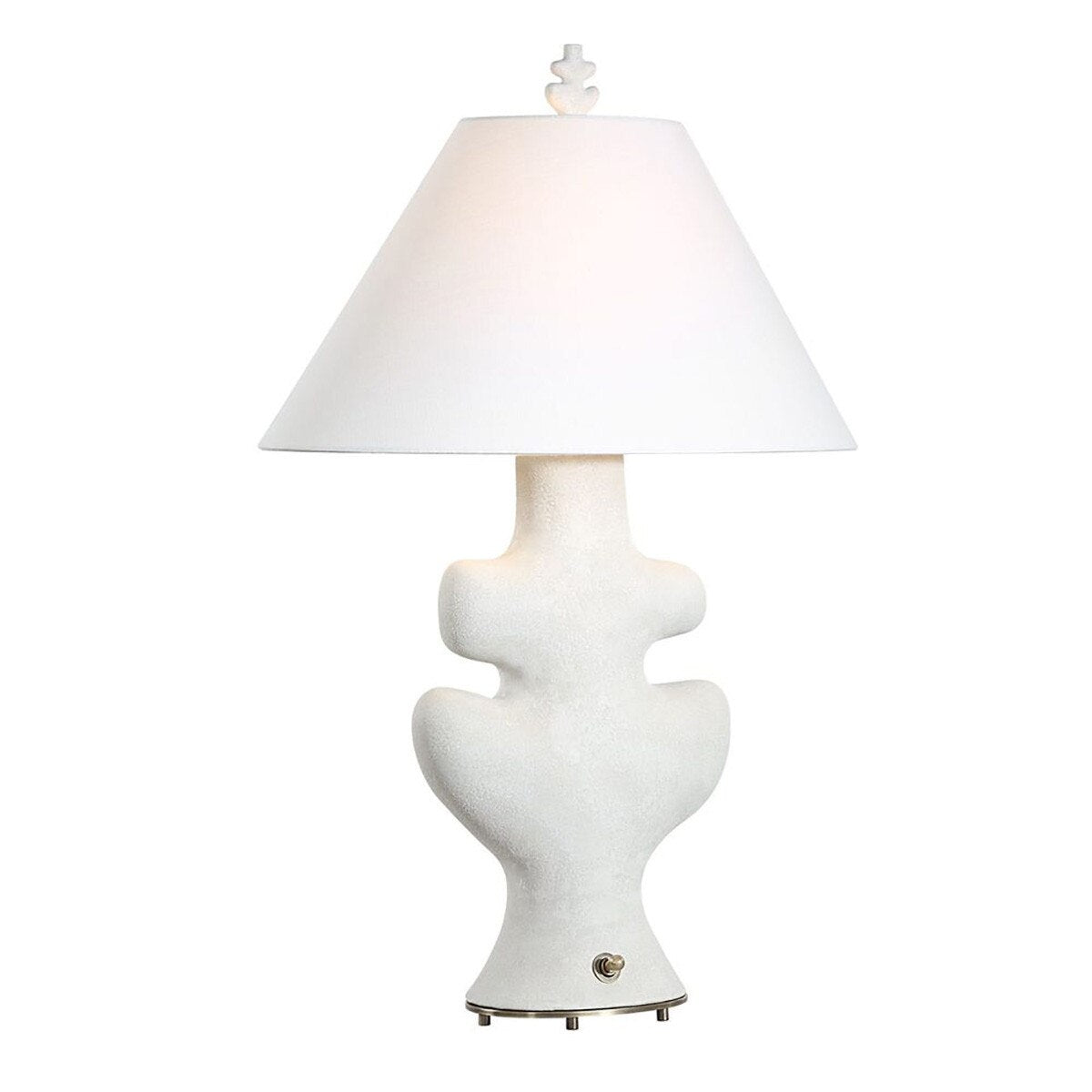 Foliate Plaster Table Lamp side profile