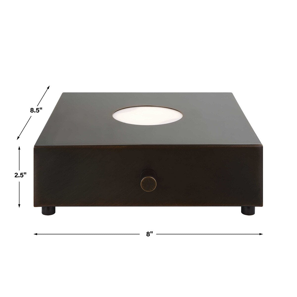Gleam Illuminated Riser bronze side profile