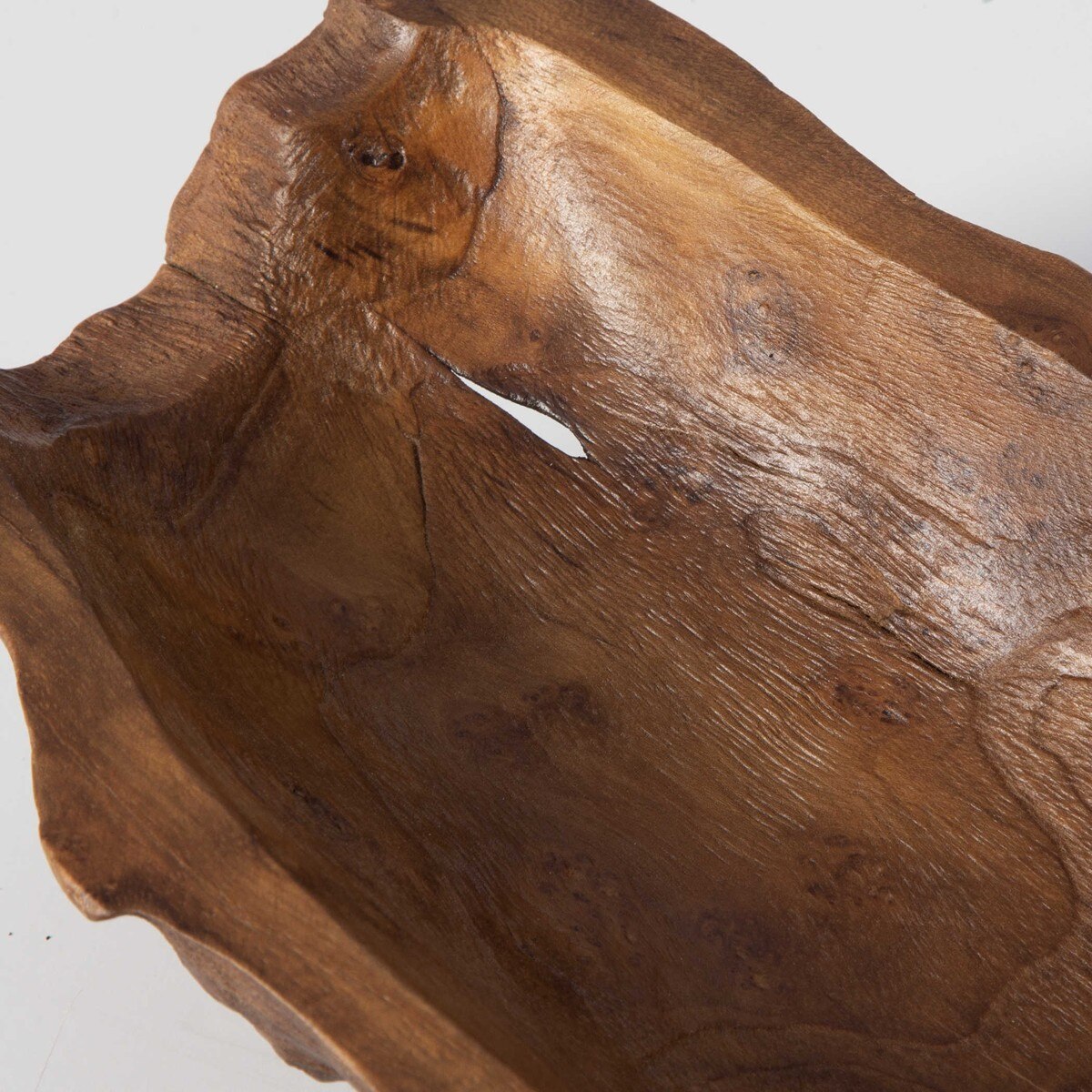 Grove Teak Bowl styled with fruit