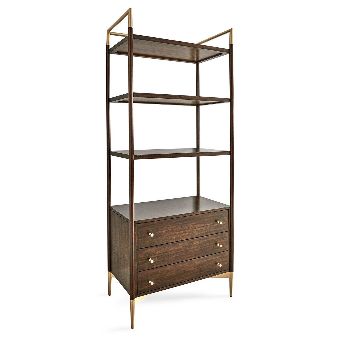 Hartwell Walnut Storage Étagère — by Rachel Blindauer