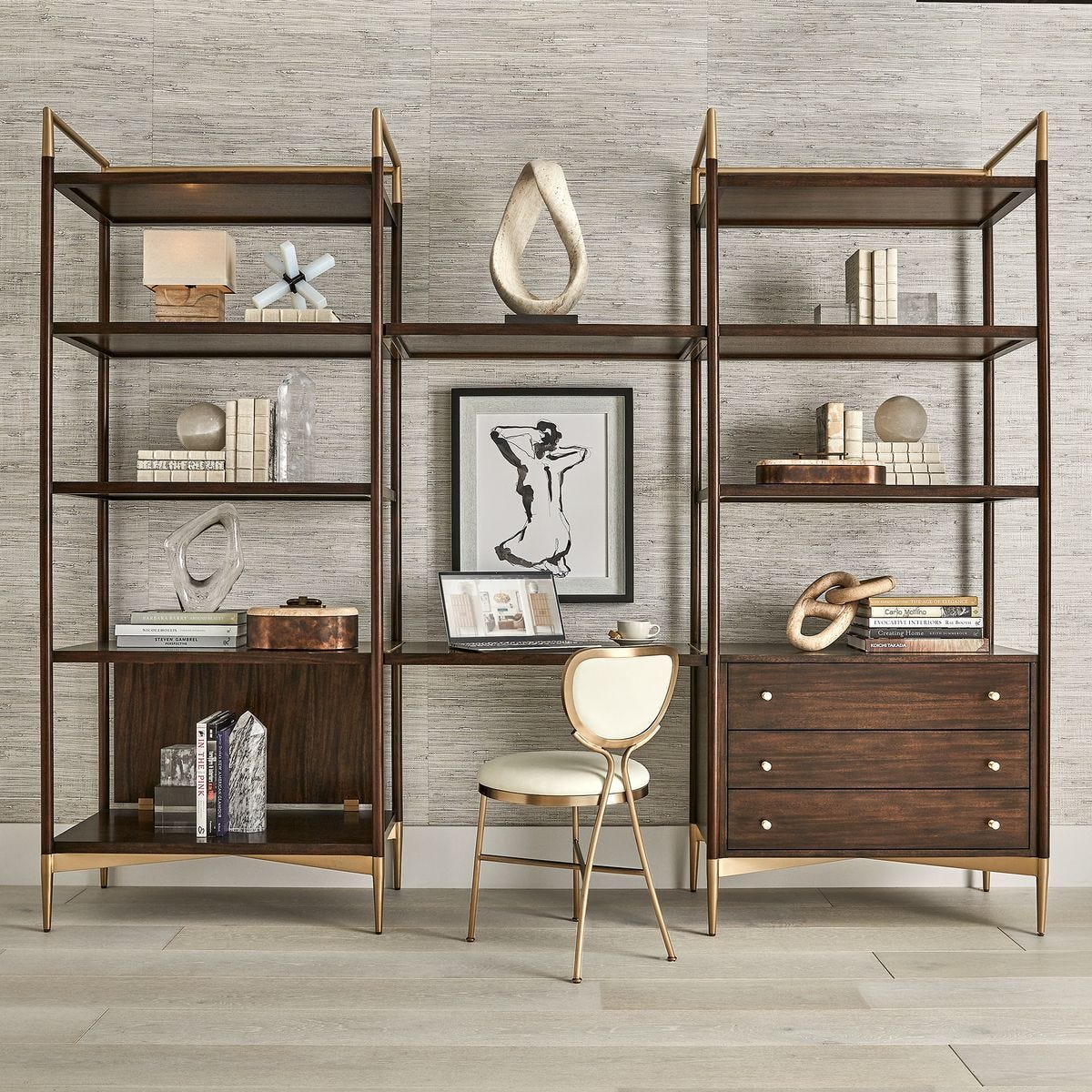 Hartwell Walnut Storage Étagère — by Rachel Blindauer