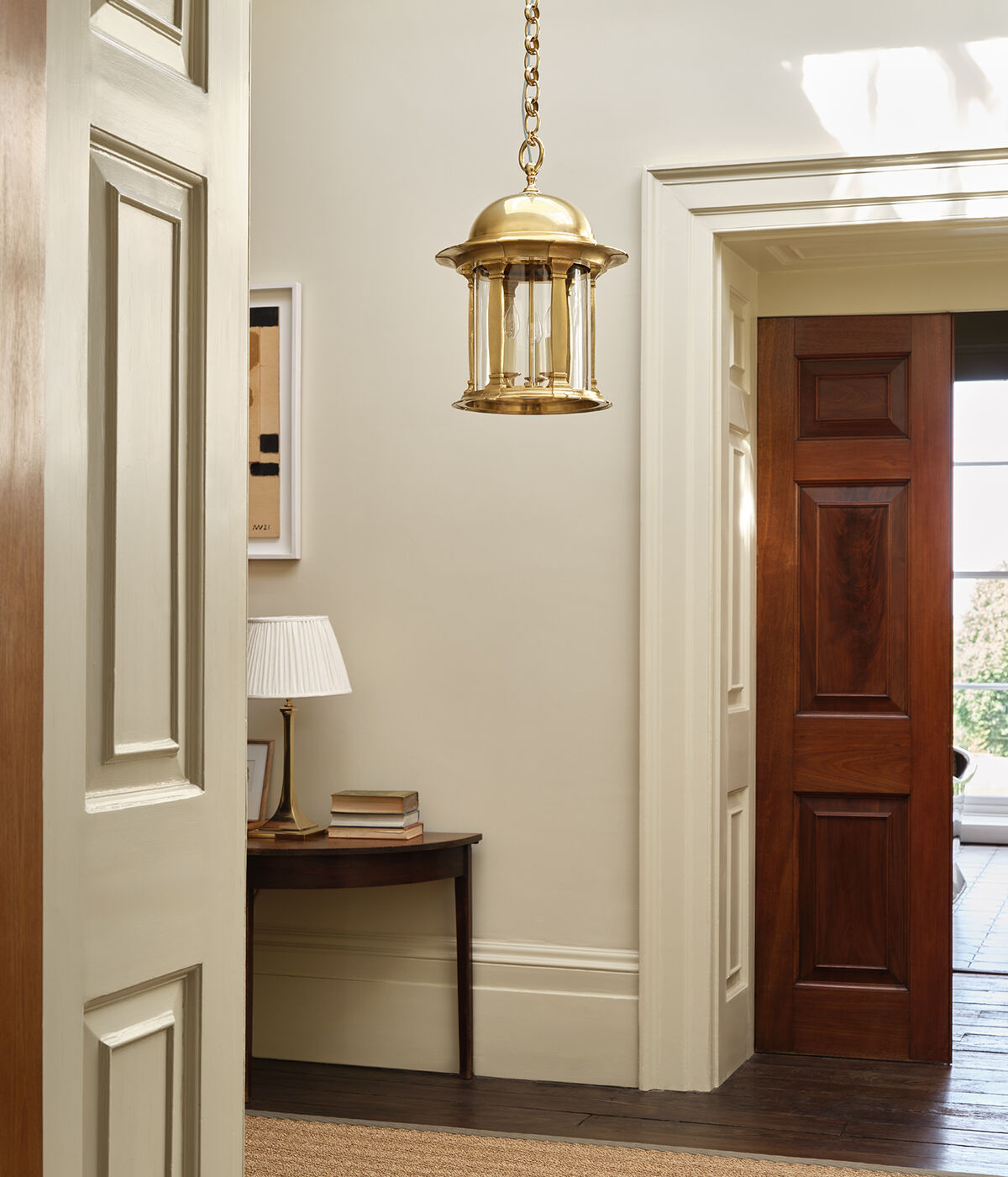 Harrington Brass Lantern styled hallway