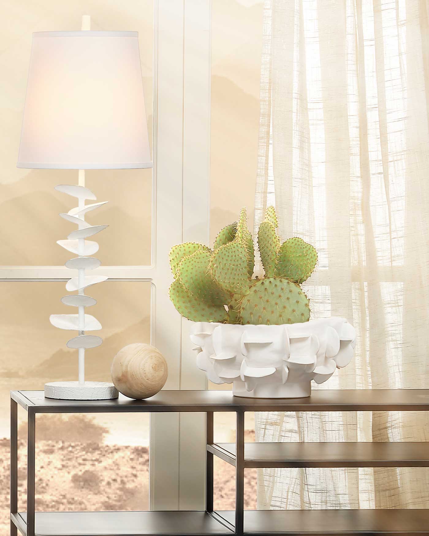 Hand-applied white ceramic paillette bowl with sculptural texture and couture-inspired design