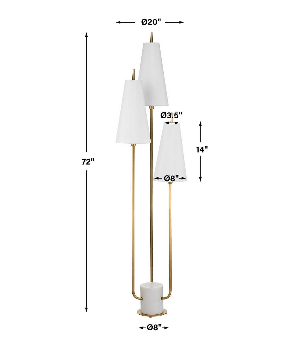 Odette Marble Candelabra Floor Lamp — by Rachel Blindauer