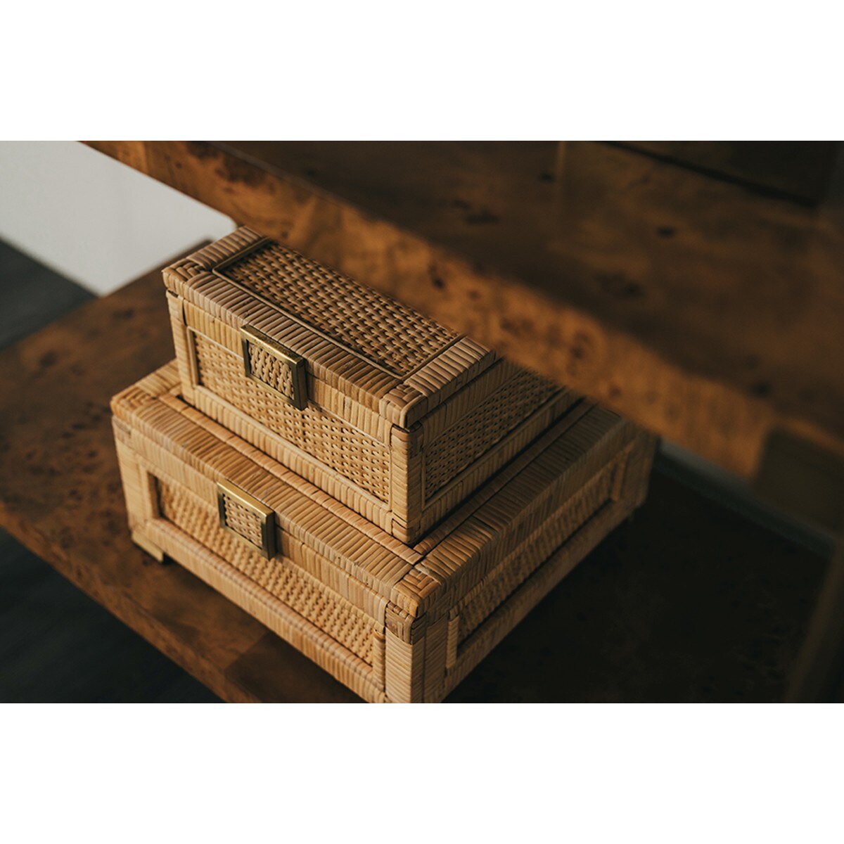 Reed Rattan Box small top view