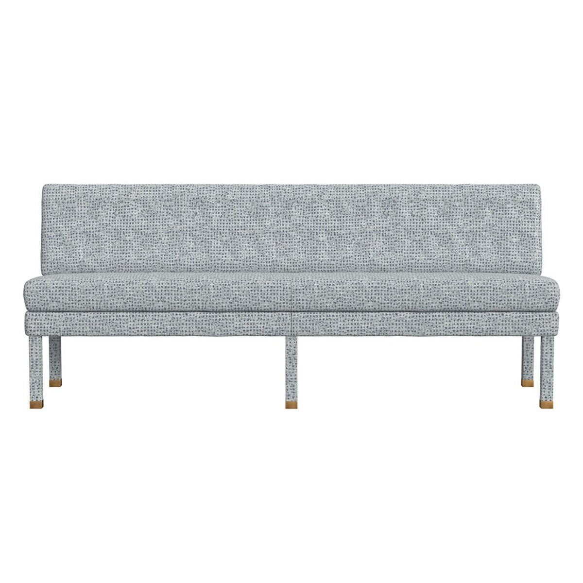 Rosalind Tufted Banquette in Blue Dot, 84 inch — by Rachel Blindauer