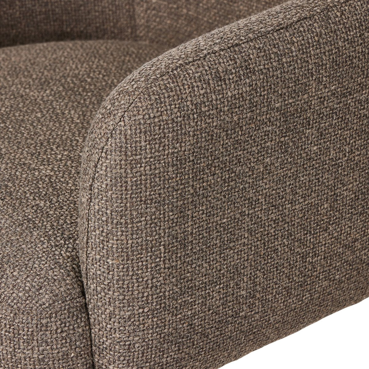 Arden Swivel Desk Chair in Mink Performance Fabric