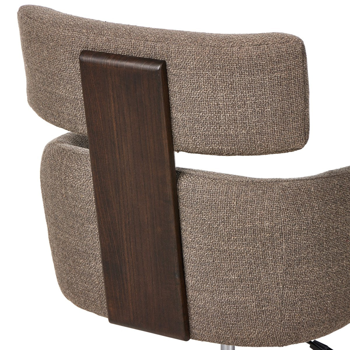 Arden Swivel Desk Chair in Mink Performance Fabric
