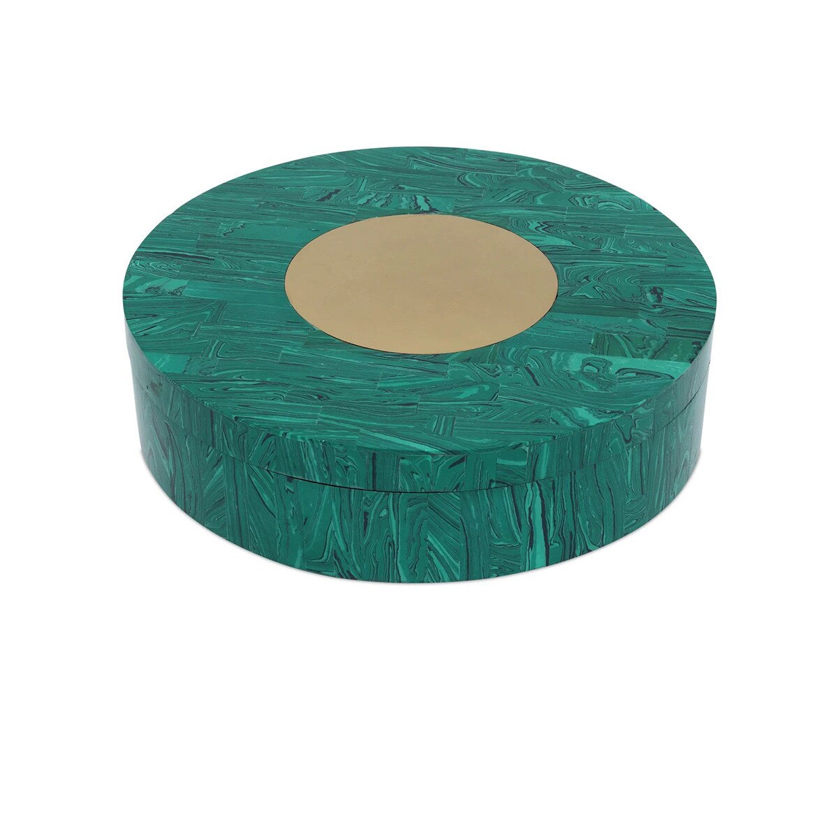 Verdant Malachite Box lid open interior