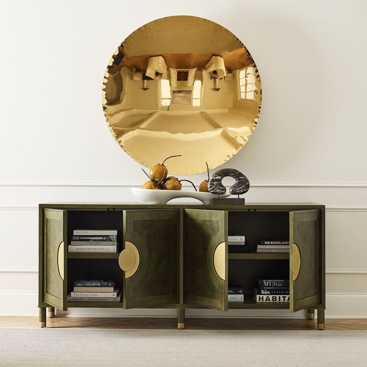 Versailles Olive Burl Cabinet — by Rachel Blindauer