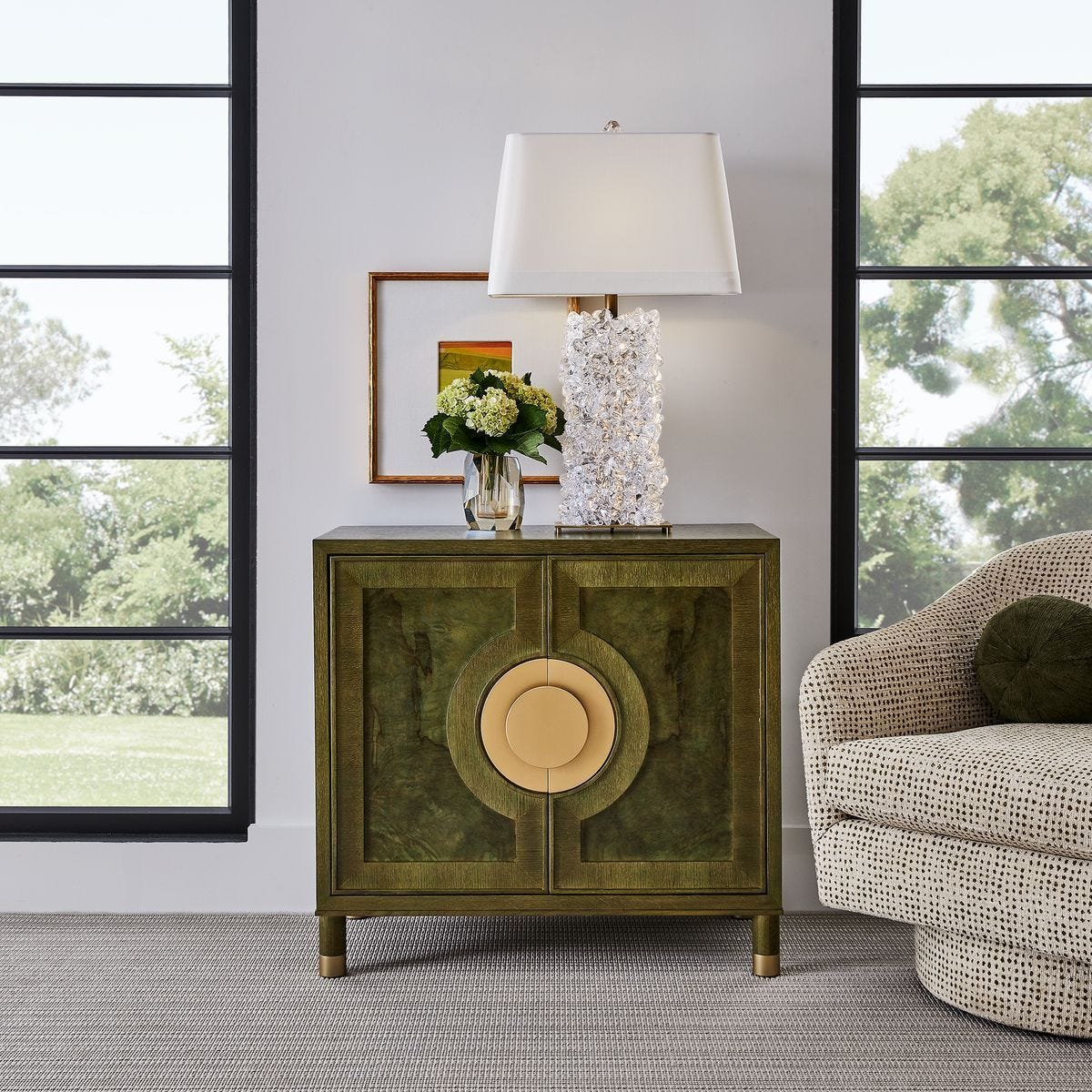 Versailles Olive Burl Cabinet — by Rachel Blindauer
