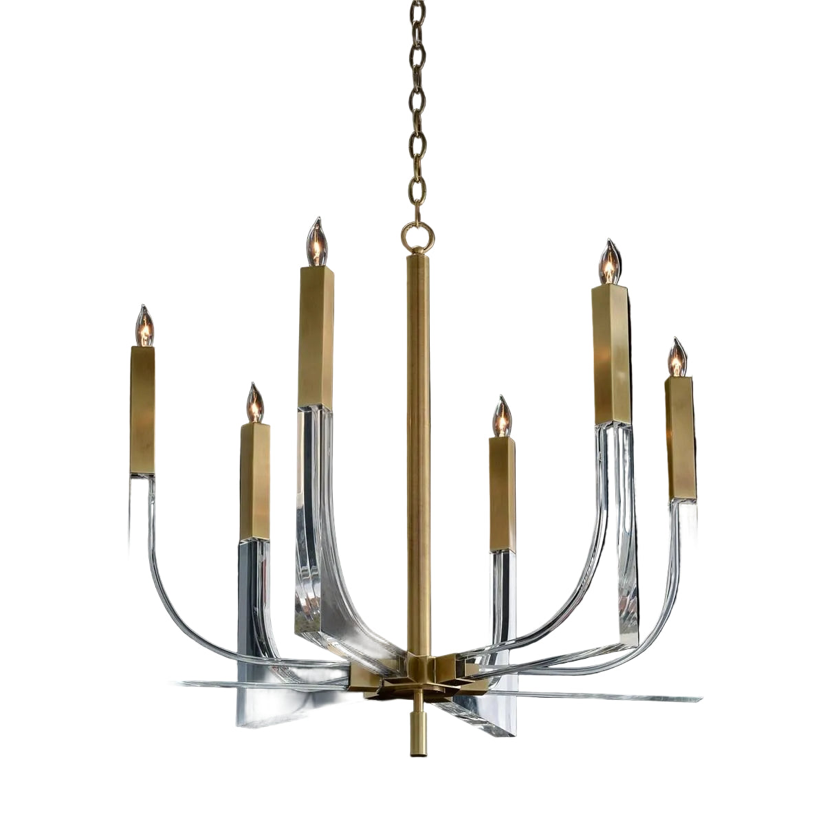 Chatsworth Acrylic & Brass Chandelier