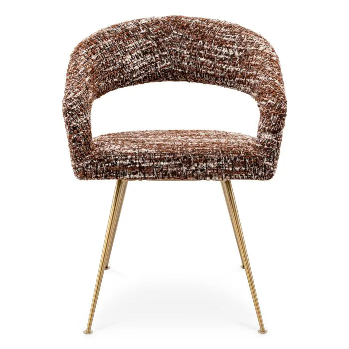 Marlowe Dining Chair in Sonata Red Bouclé