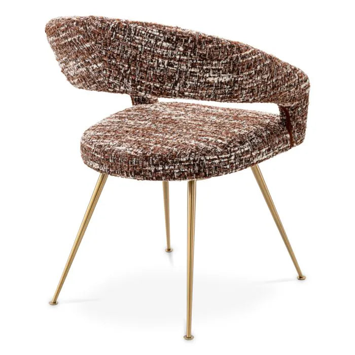 Marlowe Dining Chair in Sonata Red Bouclé