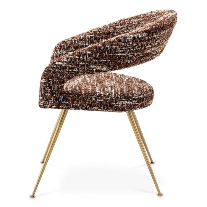 Marlowe Dining Chair in Sonata Red Bouclé