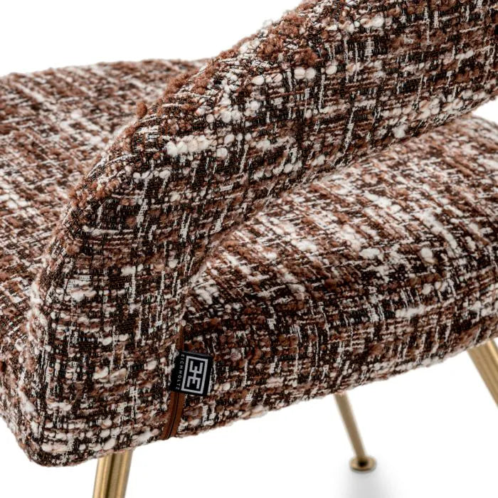 Marlowe Dining Chair in Sonata Red Bouclé