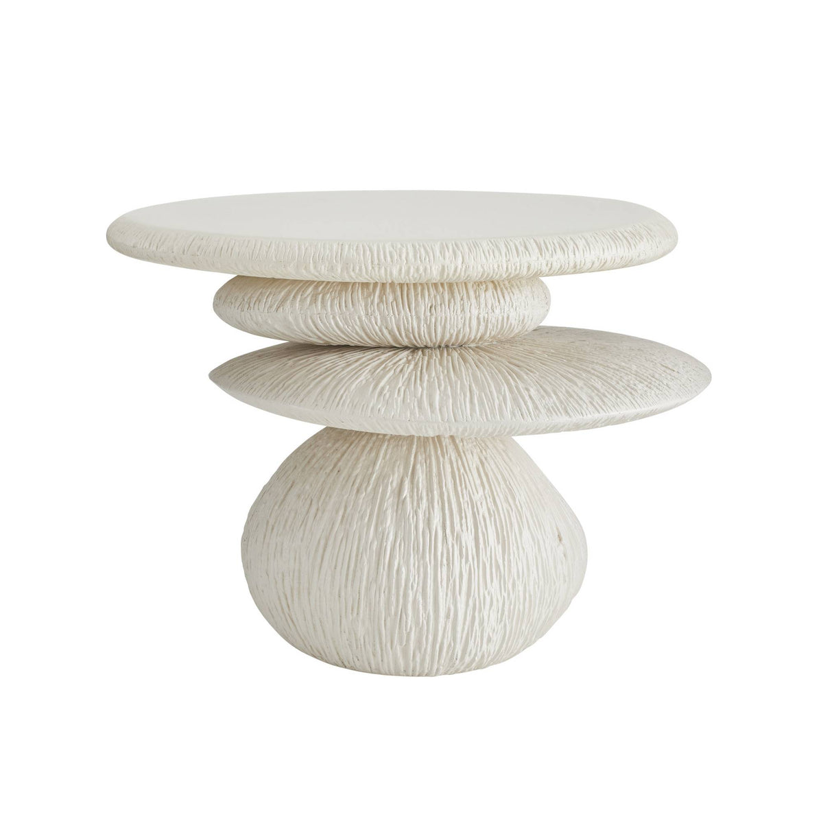 Cairn stacked stone outdoor side table, additional view