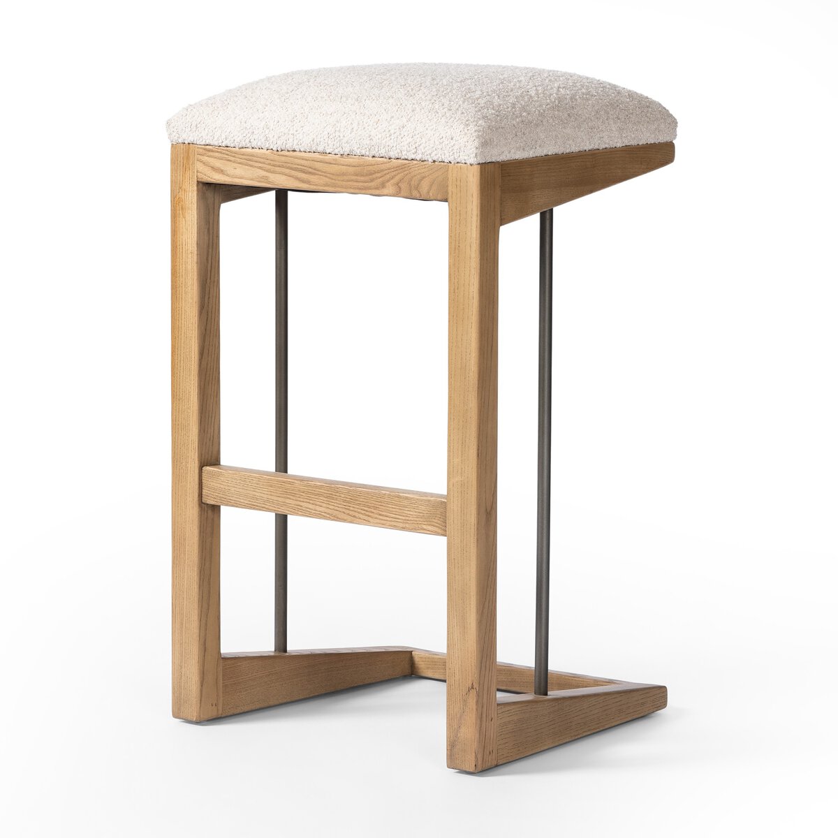 Camden Ash Stool - Bar Height - Angle View
