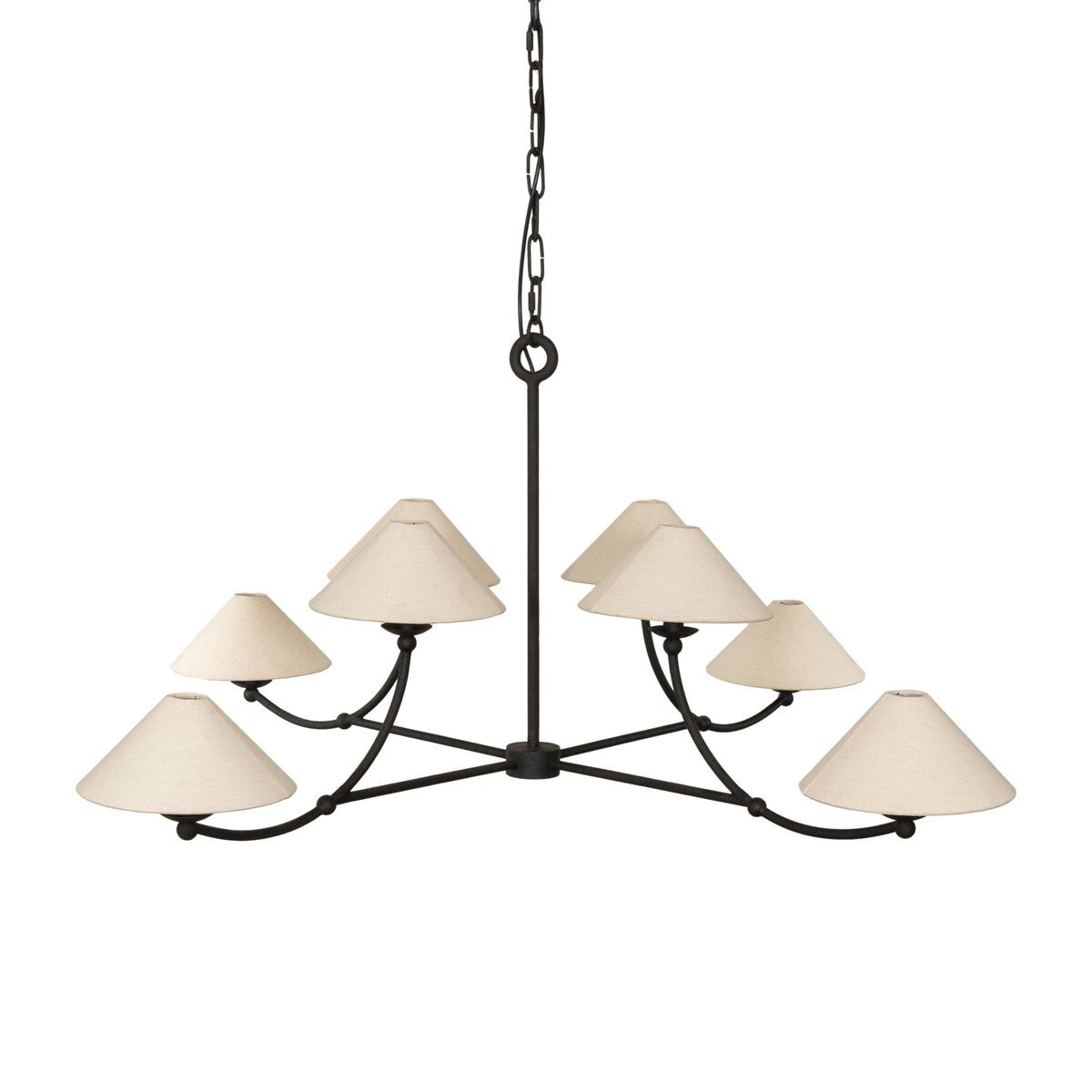 Cordoba Wrought Iron Chandelier - front view