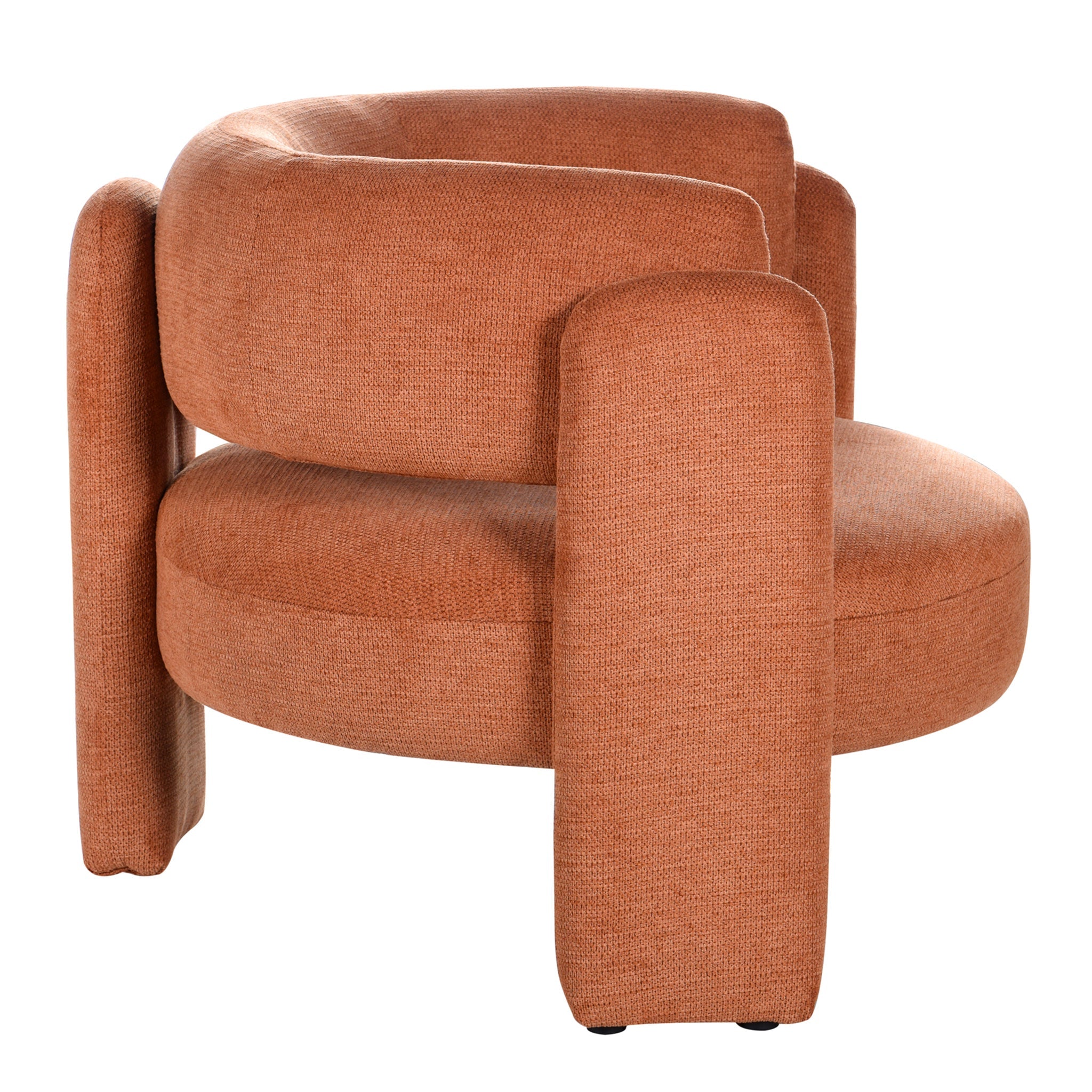 Fabric Barrel Back Lounge Chair detail