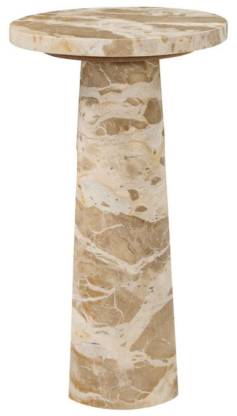 Doxander Marble Short Drink Table, Beige
