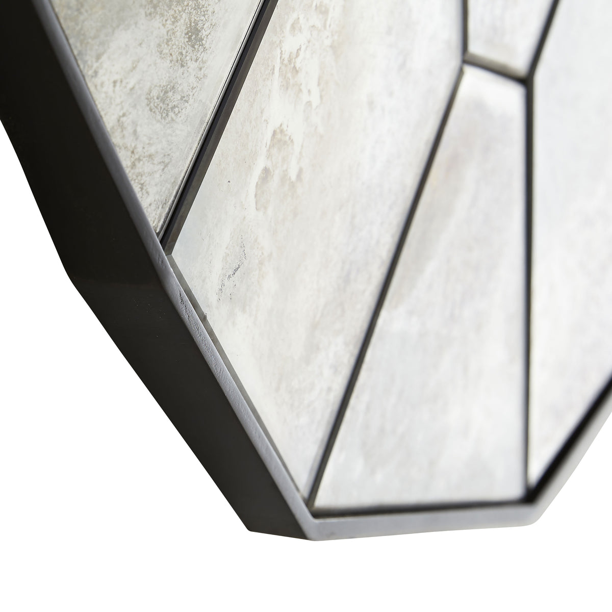 Gemma faceted antiqued glass mirror, additional view