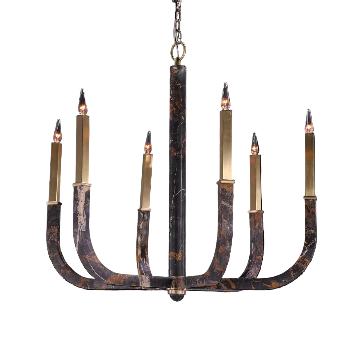 Camden Marble & Brass Chandelier