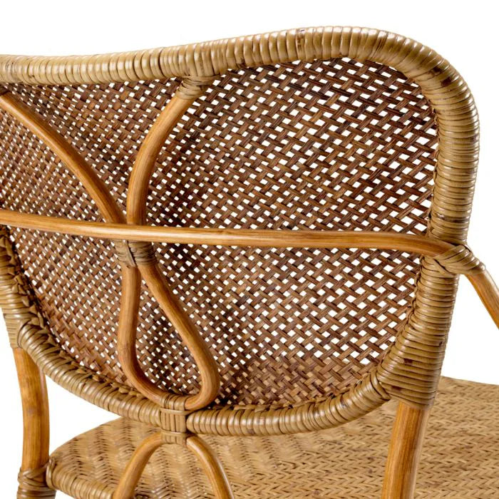 Havana Dining Chair in Honey Rattan