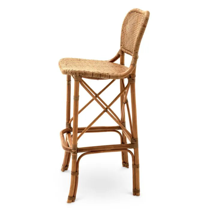 Havana Bar Stool in Honey Rattan