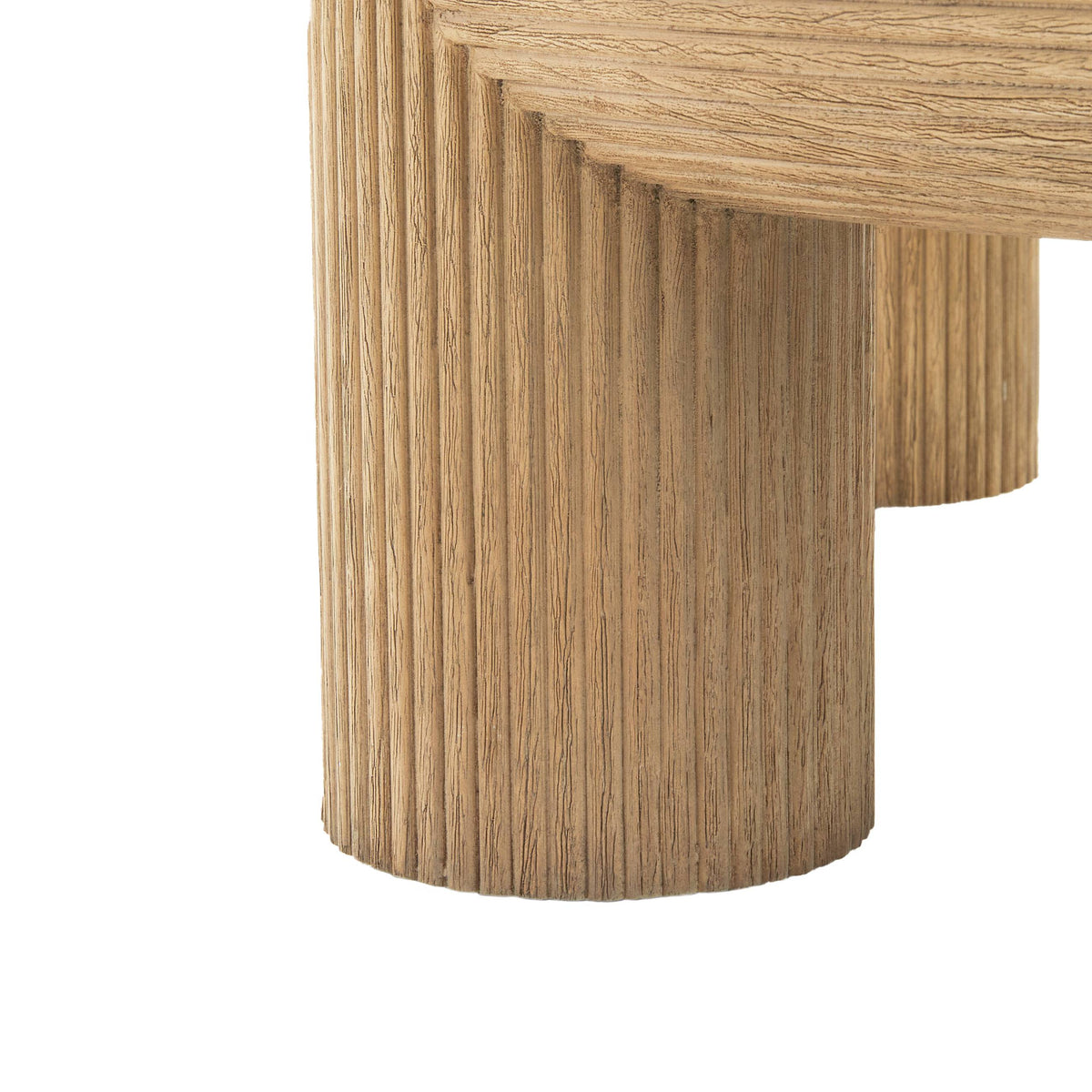 Hollis reeded teak outdoor lounge chair, additional view