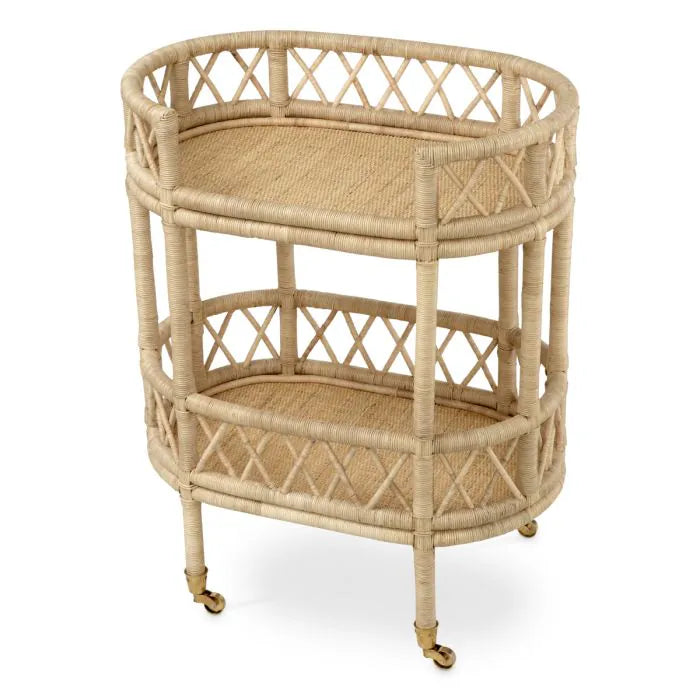 Sausalito Rattan Bar Trolley