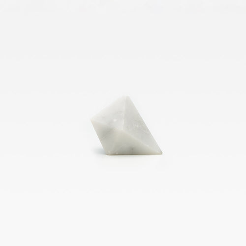 Facet Marble Cabinet Knob in Carrara