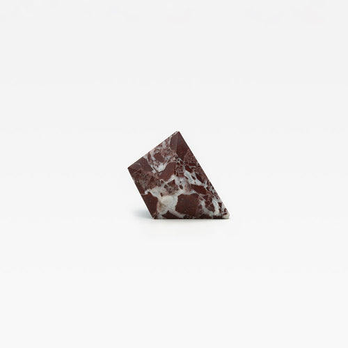 Facet Marble Cabinet Knob in Rosso