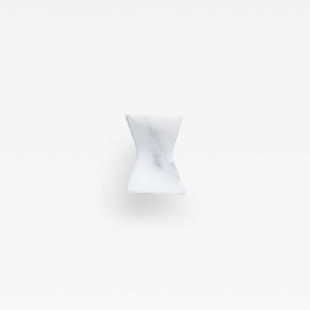 Cinch Marble Cabinet Knob in Carrara White