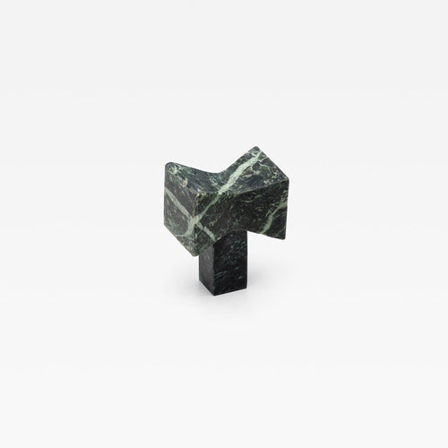 Cinch Marble Cabinet Knob in Verde — side view