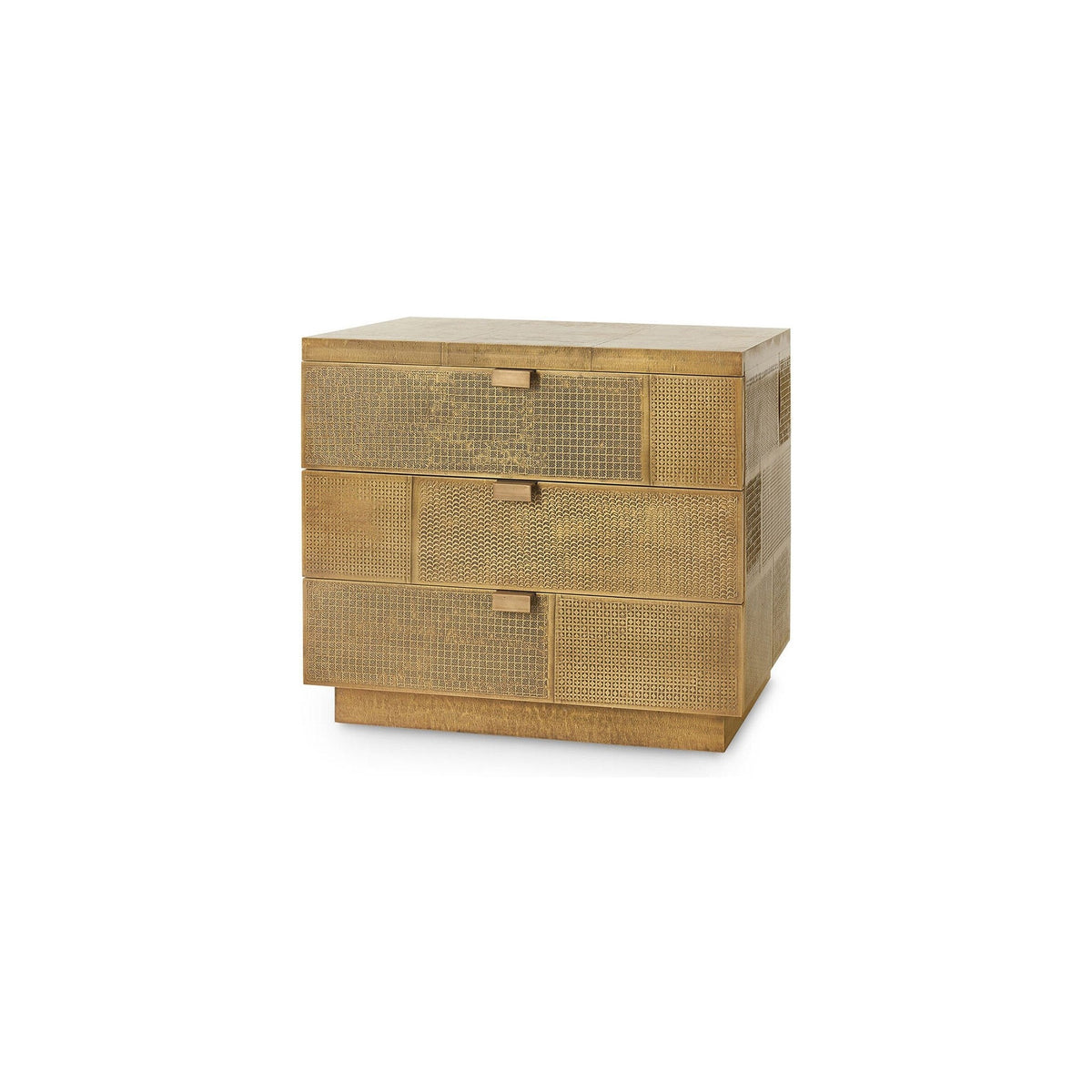 Mark 3-Drawer Side Table in warm tan — Rachel Blindauer