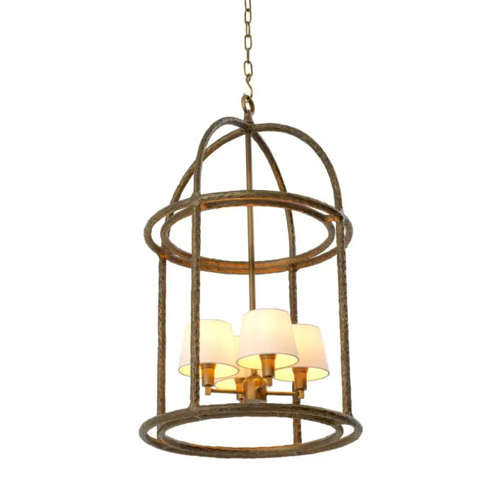 Vernazza Aged Brass Birdcage Pendant