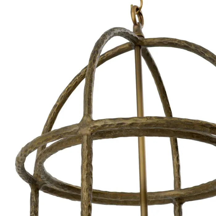 Vernazza Aged Brass Birdcage Pendant