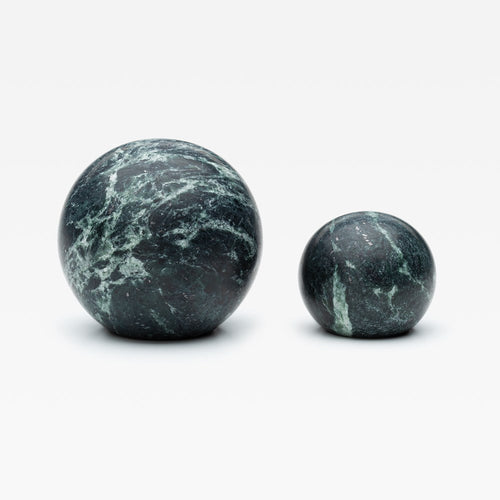 Radnor Marble Cabinet Knob in Verde — both sizes