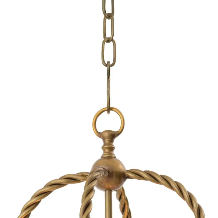 Lucca Brass & Glass Lantern Pendant